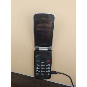 Alcatel OneTouch Retro Flip Phone 2017B Boost Mobile Cracked Works Tested Good